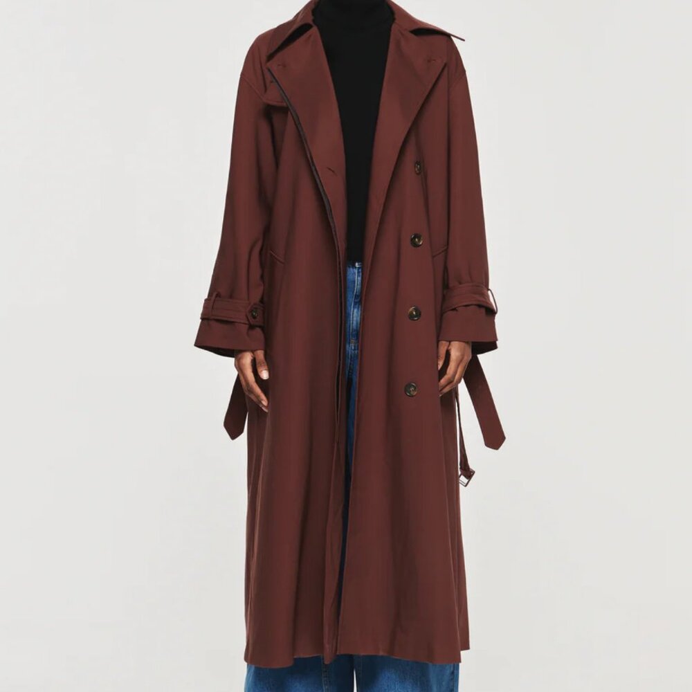 Aligne - Brown Gilda Maxi Trench Coat